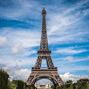 The Eiffel Tower towering above Paris one of the many Disney Destinations