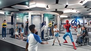 Artist rendering of Marvel Super Hero Academy on the Disney Wish