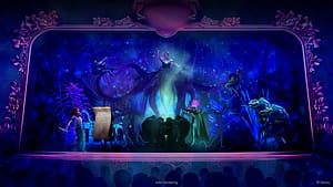 Artist rendering of Disney The Little Mermaid, Poor Unfortunate Souls scene on the Disney Wish ship