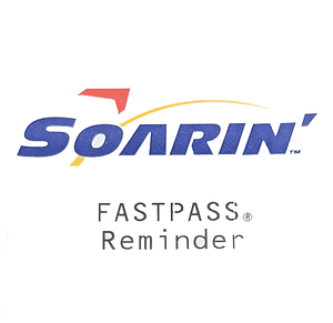 Fastpass paper ticket for Soarin'