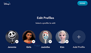 Select the Disney+ profile you want to edit.