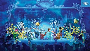 Artist rendering of Disney The Little Mermaid on the Disney Wish ship