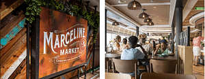 A preview of the Marceline Market eating area and sign.
