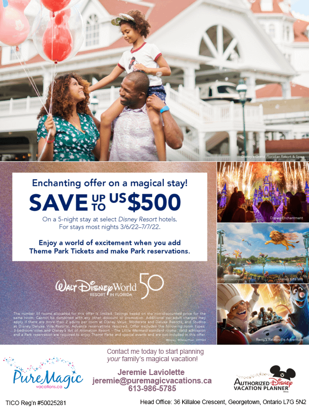 Save Up to $500 USD on a 5-Night Stay at Selected Disney Resort Hotels in Spring and Early Summer 2022